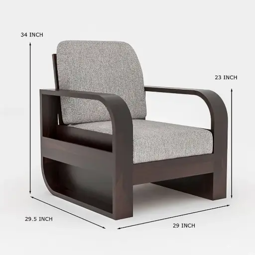 SHIV ART Premium Wooden  sofa type chair (set of - 2)