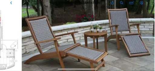Outdor Recliner  Chair with Table