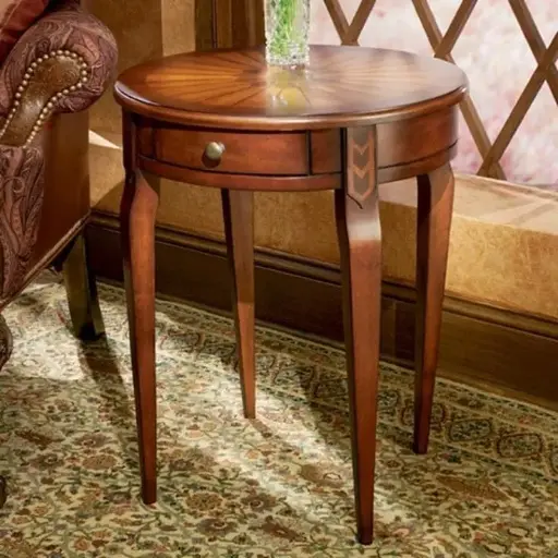 Wooden Side Table with Drawers