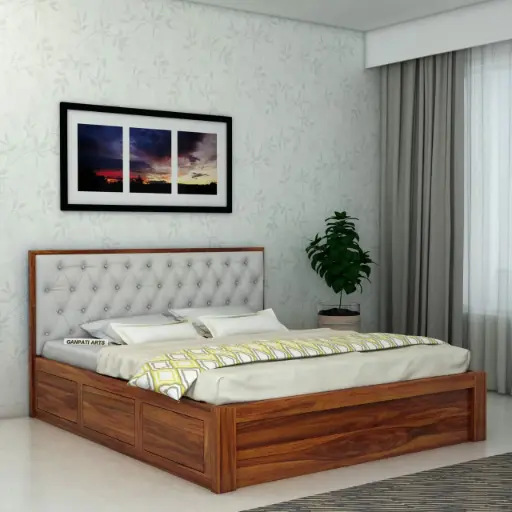 Traditional Wooden single Bed with Drawer